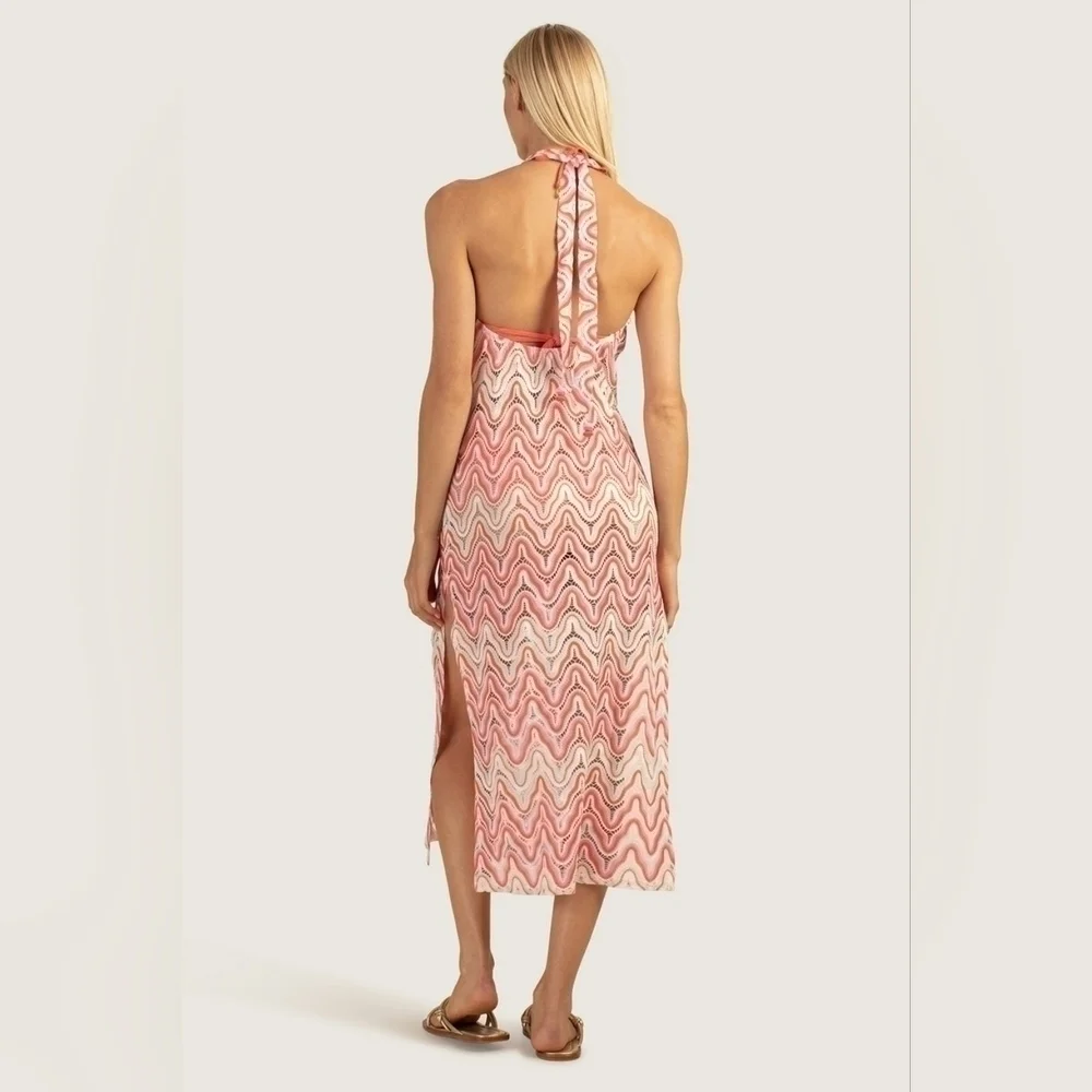 Trina Turk Serafina‎ Crochet Halter Maxi Swirl Dress Size XS New - Picture 13 of 13
